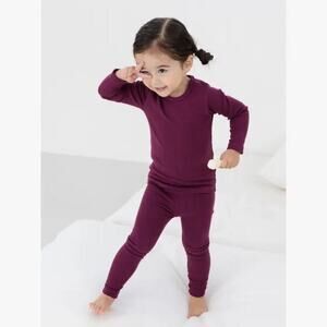 Minik Unisex Kids Pajama Set - Burgundy